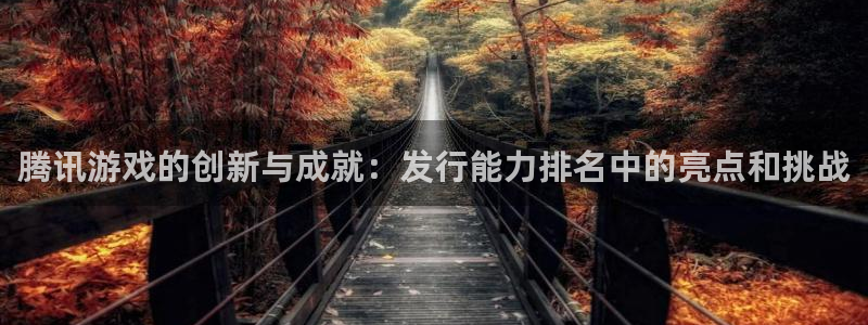杏耀官网登录注册不了：腾讯游戏的创新与成就：发行能力排名中的亮点和挑战